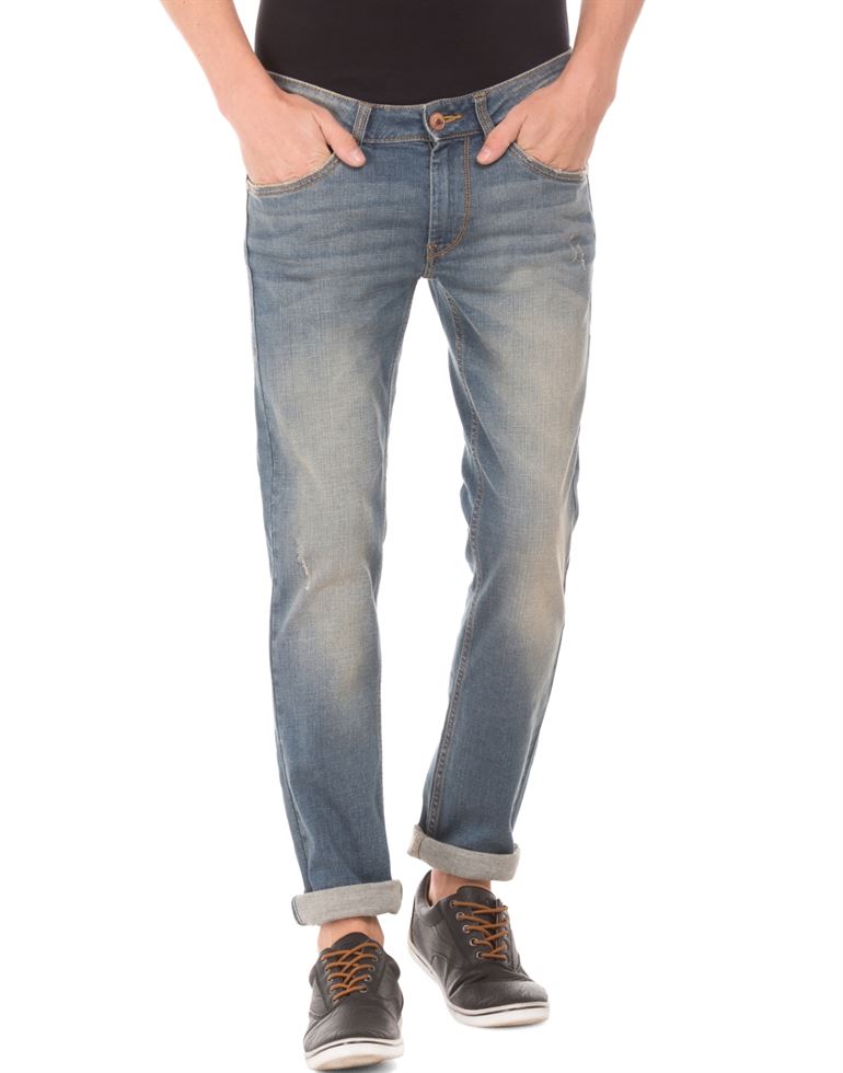 Flying Machine Men Casual Wear Blue Jeans